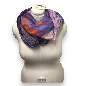 Amici Accessories Women’s Linear Infinity Scarf, Purple, OSFA